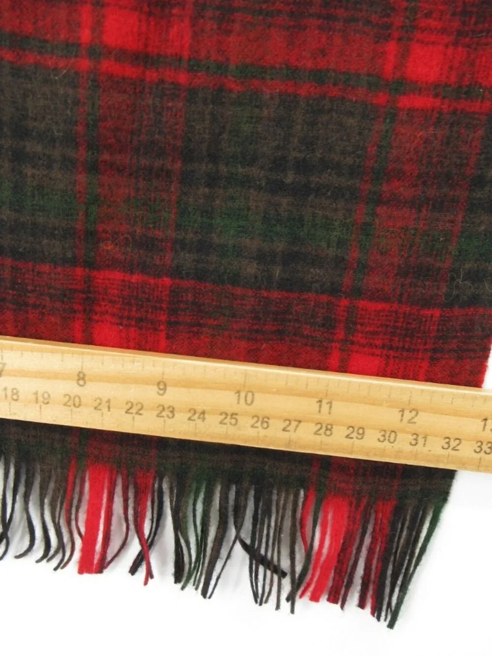VINTAGE Pendleton Scarf Virgin Wool Tartan Plaid Fringe Classic Unisex